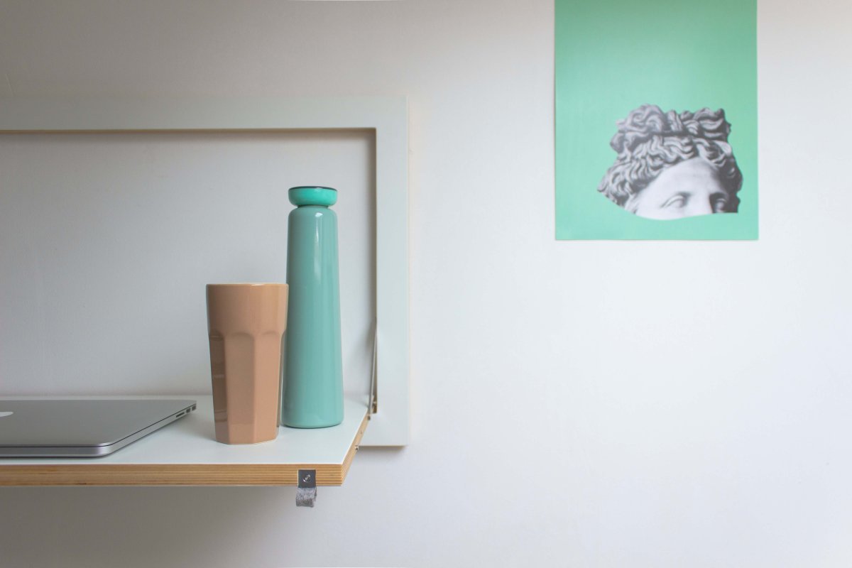 White fold down Murphy Desk